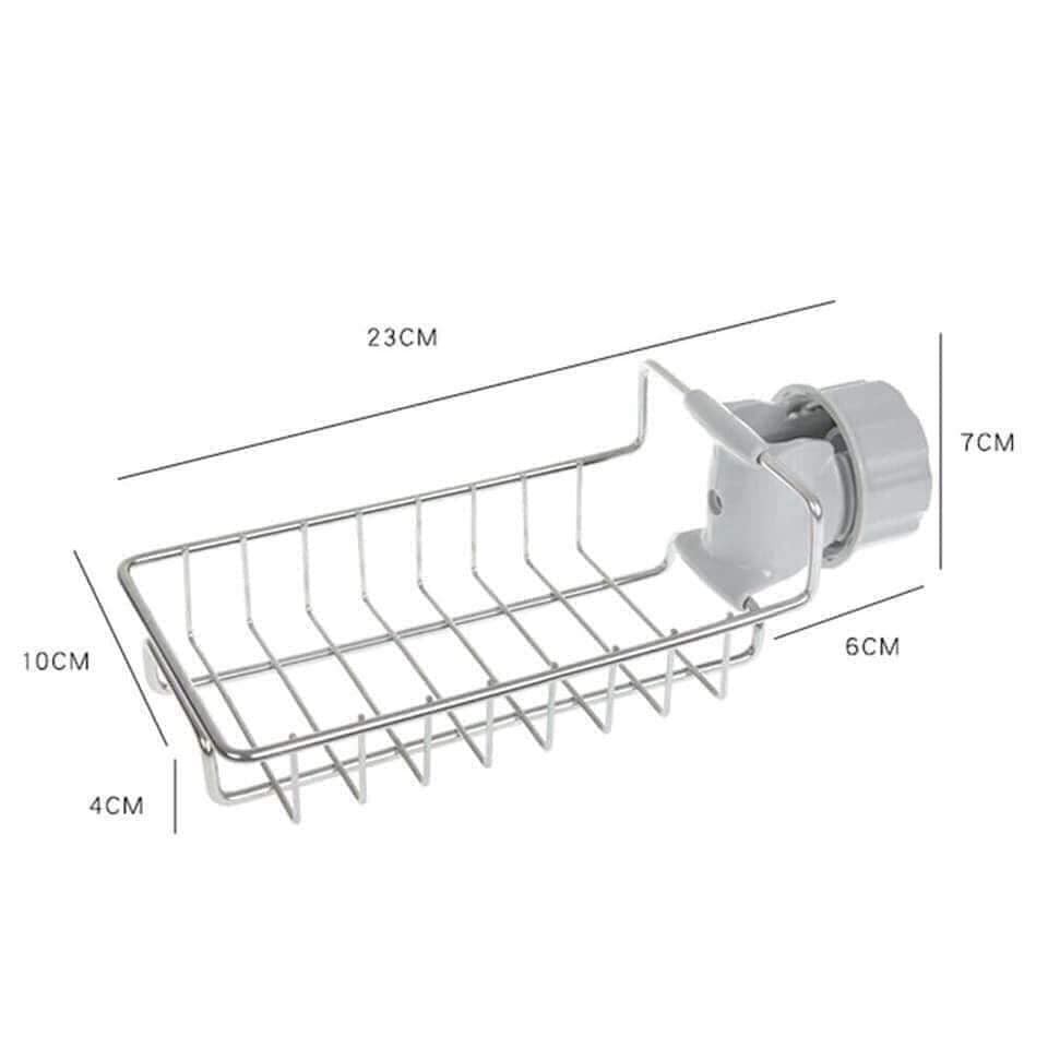 Giá Inox Đựng Lưới Rửa Bát, Cọ Xoong, Bàn Chải, Xà Bông Treo Vòi Nước Bồn Rửa Bát- Hàng Loại 1 - Chính Hãng MINIIN