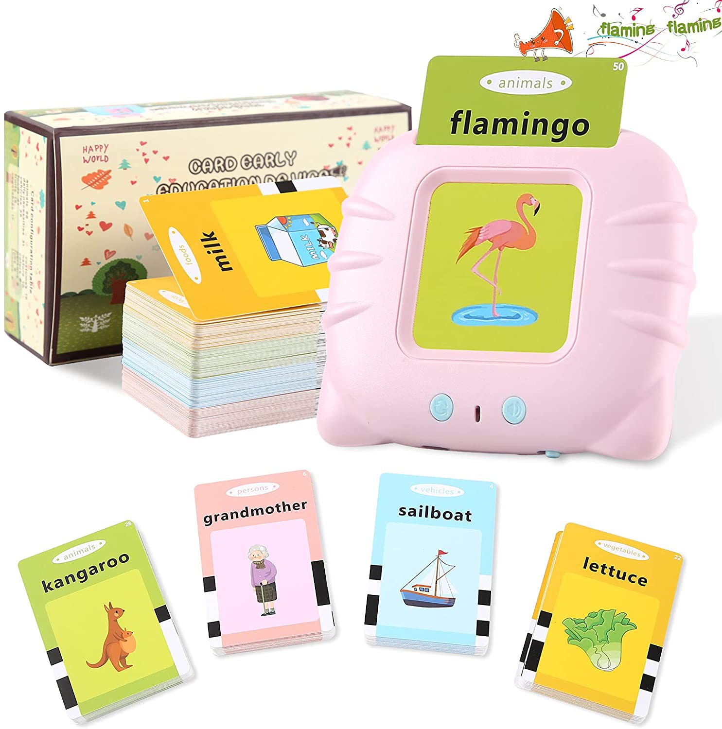 Máy đọc thẻ FLASHCARD từ vựng Tiếng Anh 112 thẻ 224 từ cho bé phát triển ngôn ngữ - Đồ chơi thông minh cho bé