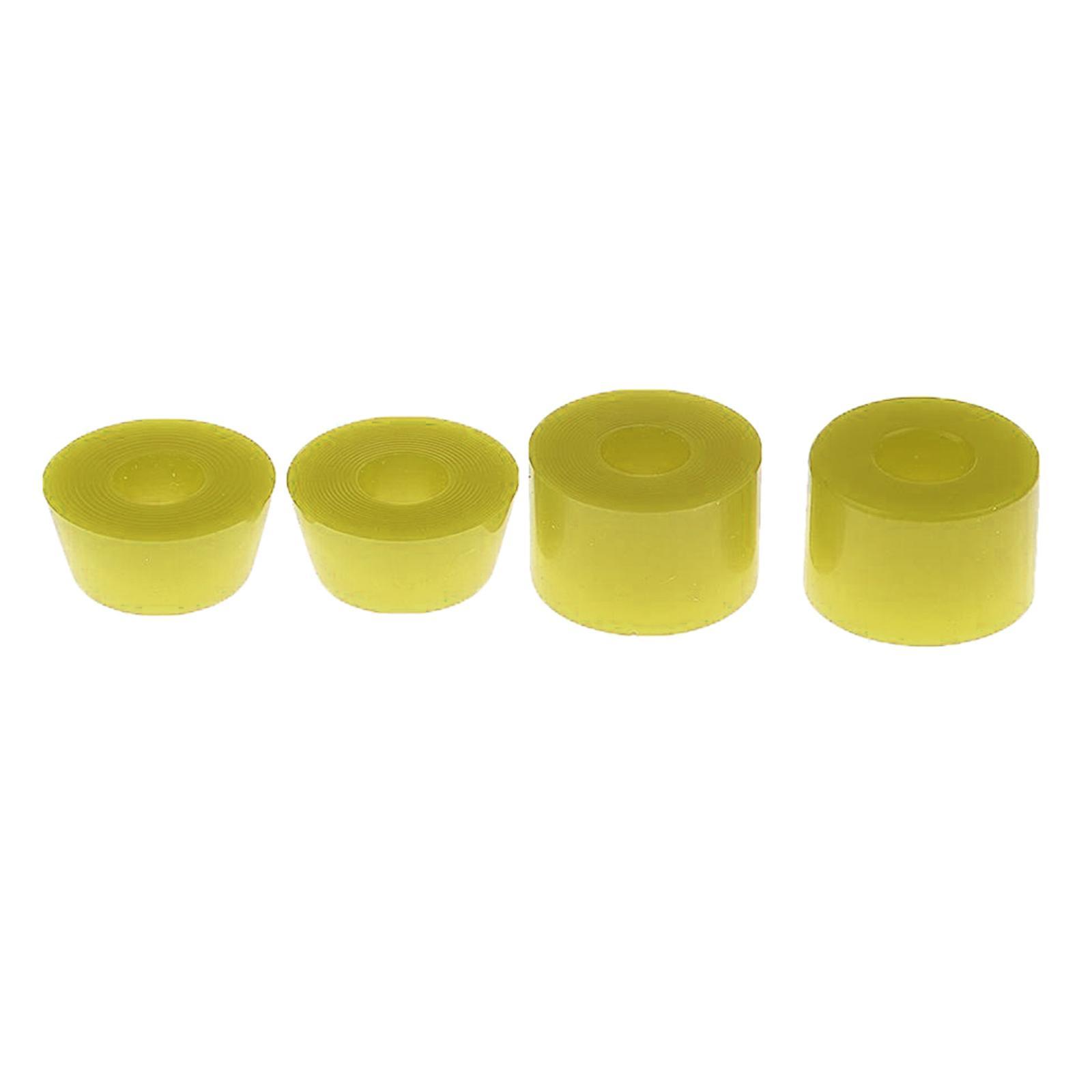 2x 4 Pieces Skateboard Bushings Longboard Truck Bushings Skateboard Cup Washers for Skateboard Trucks - Yellow 85A