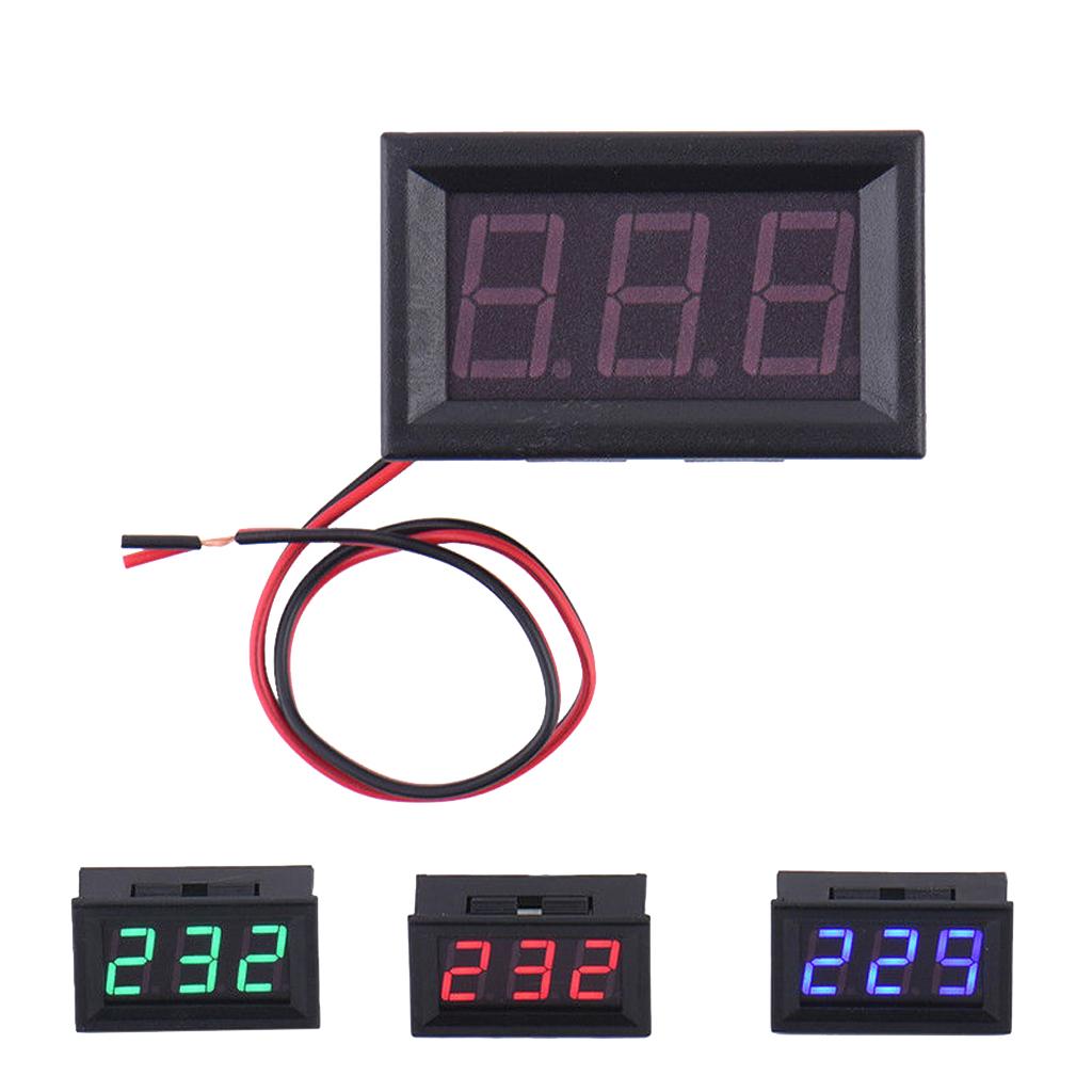2 Wire AC70-500V Digital Volt Voltage Meter Voltmeter Car Motor 0.56''