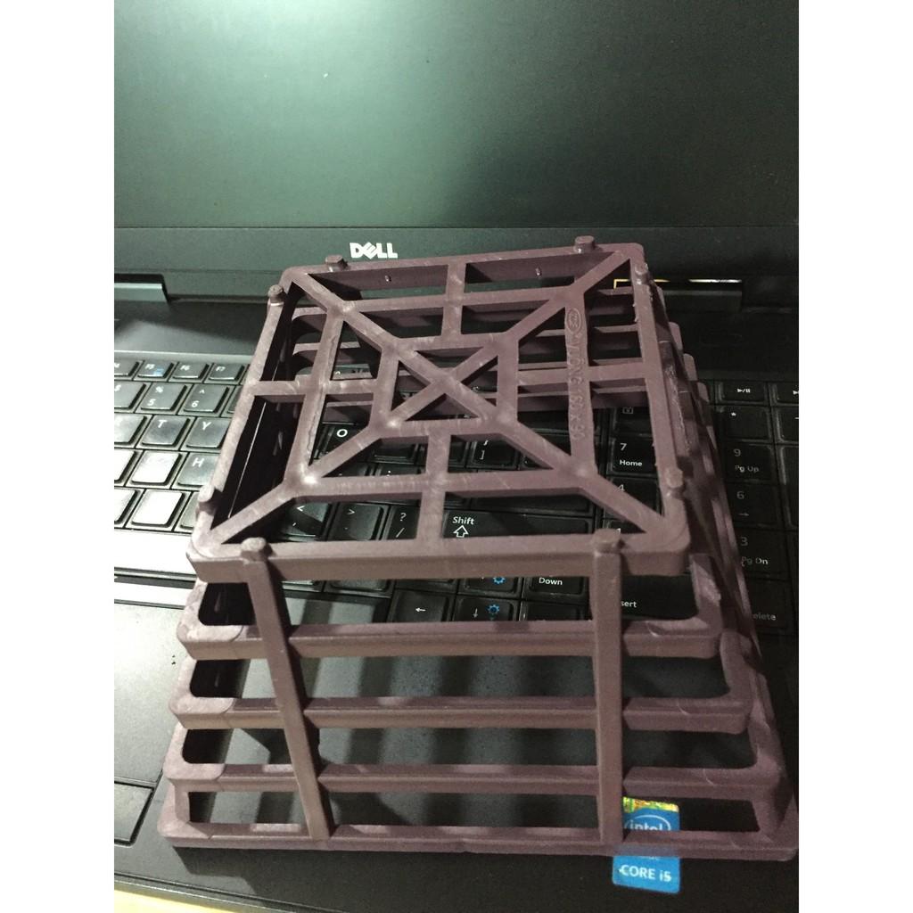 Combo 5 chậu nhựa giả gỗ vuông 19cm