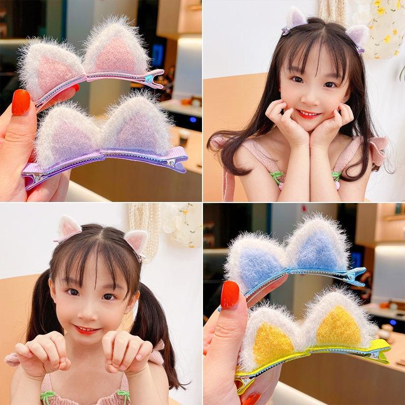 Kẹp tóc lông tai mèo thời trang ( 2 kẹp)