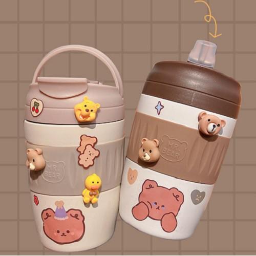 Bình nước cute, bình nước bình giữ nhiệt inox 304 an toàn, đựng nước