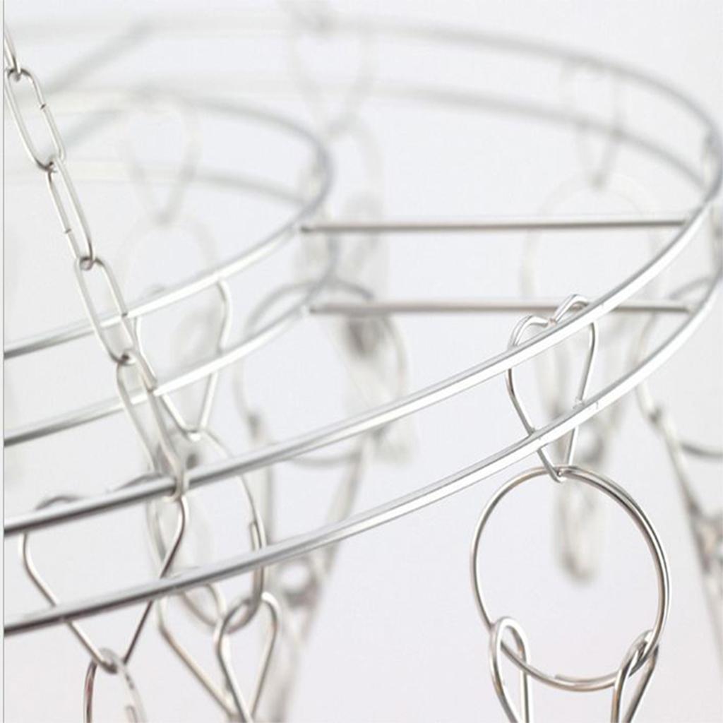 20 Pegs Laundry Airer Rack Drier Clothes Drying Hanger Bra Coat Hanger Clip