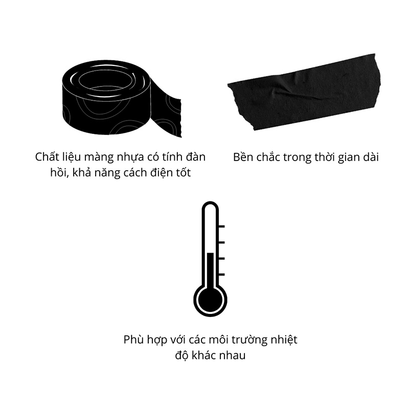 Băng keo cách điện màu đen MPE