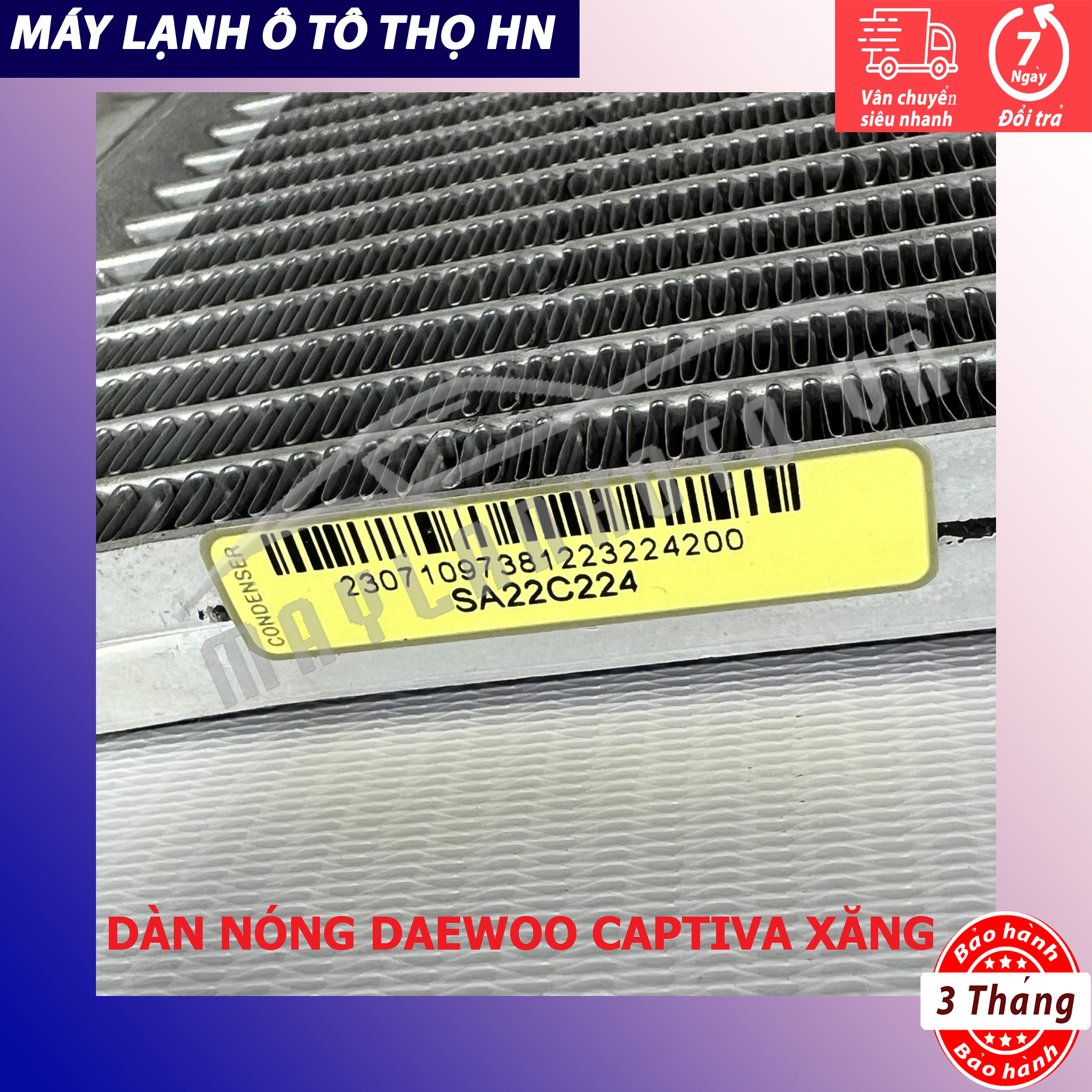 Dàn (giàn) nóng Chevrolet Captiva 2007 2008 2009 2010 máy xăng hàng xịn Hàn Quốc 07 08 09 10