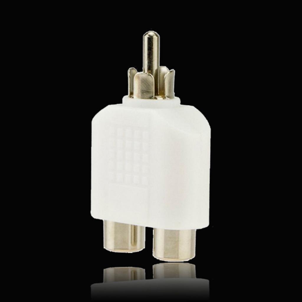 2X RCA Y Splitter Video Plug Converter Male to Female Cable Adapter
