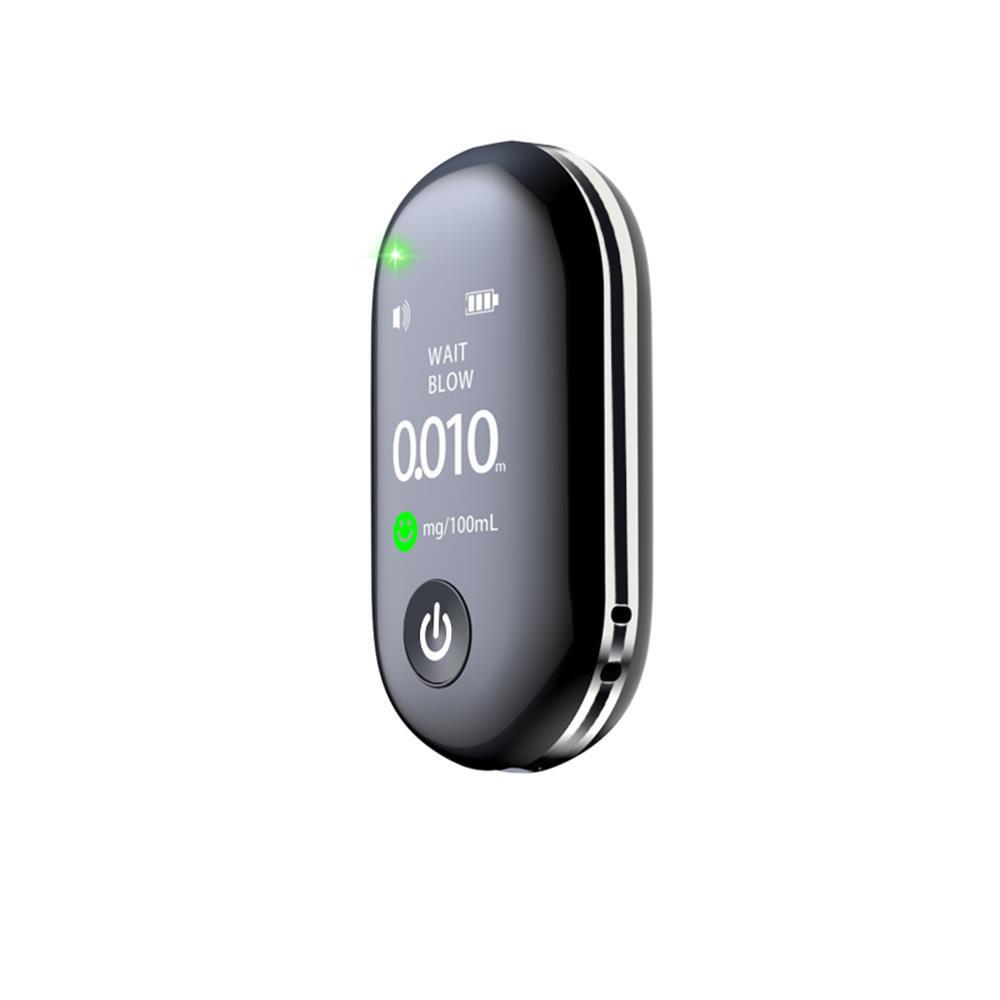 Mini Portable Alcohols Detector Non-Contacting Breath Blow Tester Quick Response TFT Display Screen High-Sensitive Electronic Breathalyzer with 3-Color Indicator Light