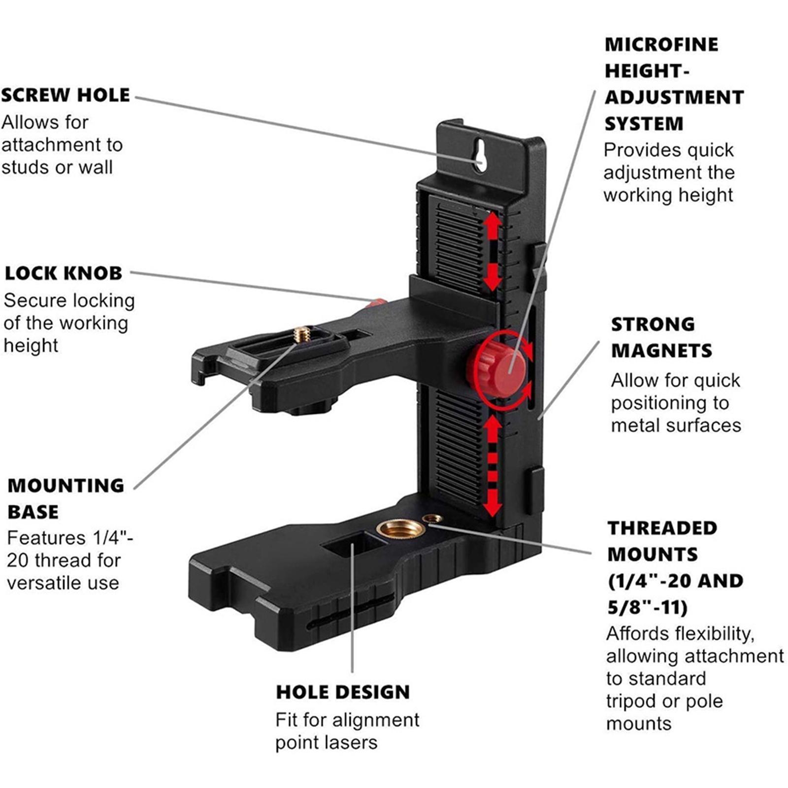 Laser Level L-shape Laser Level Adapter with Magnetic Pivoting Base
