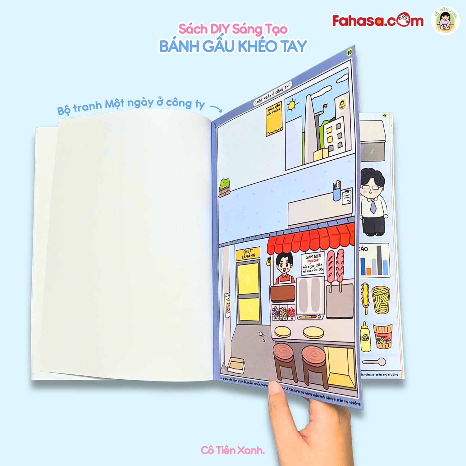 Quyển Tập Tranh DIY - Bánh Gấu Khéo Tay - Cô Tiên Xanh
