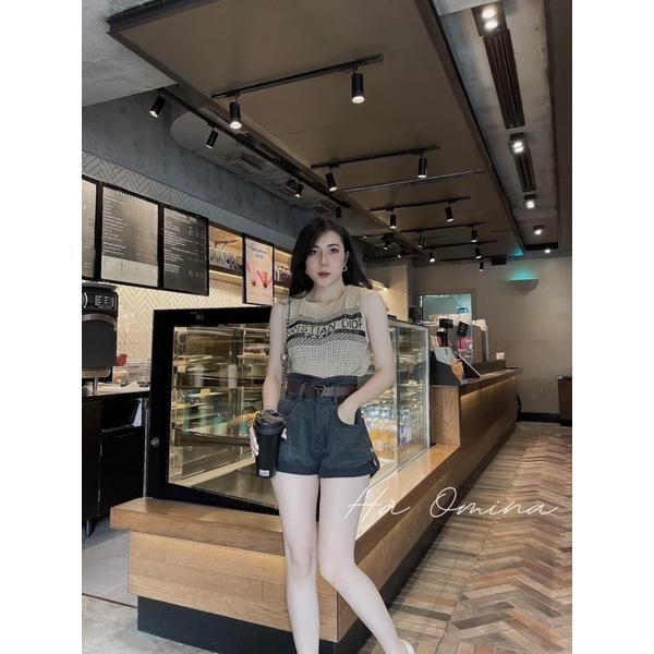 Áo len lưới sát nách chữ ĐI Ô