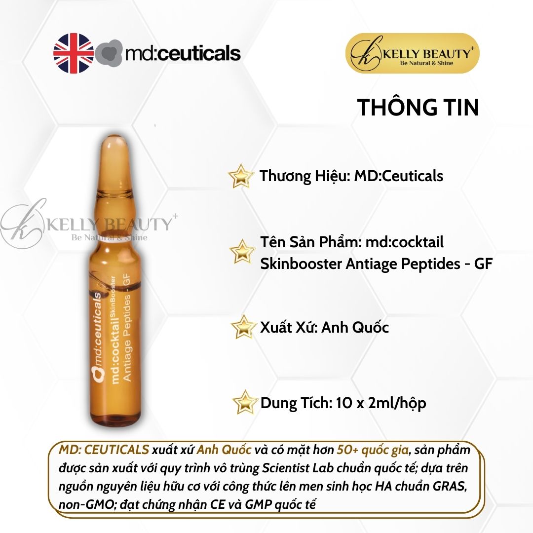 Tinh Chất Trẻ Hóa Da MD:Cocktail Antiage Peptides GF - MD:Ceuticals | Kelly Beauty