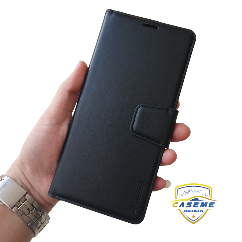 Bao da dạng ví dành cho Xiaomi Redmi 10C Hanman có quai cài - Hàng Chính Hãng