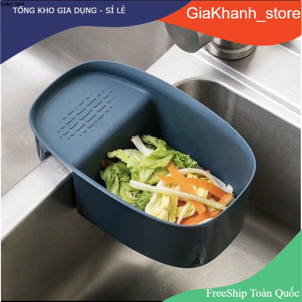 Rổ Lọc Rác, Giỏ Khay Lọc Đựng Rác Đồ Ăn Thừa Treo Bồn Rửa Bát Bằng Nhựa Gấp Gọn