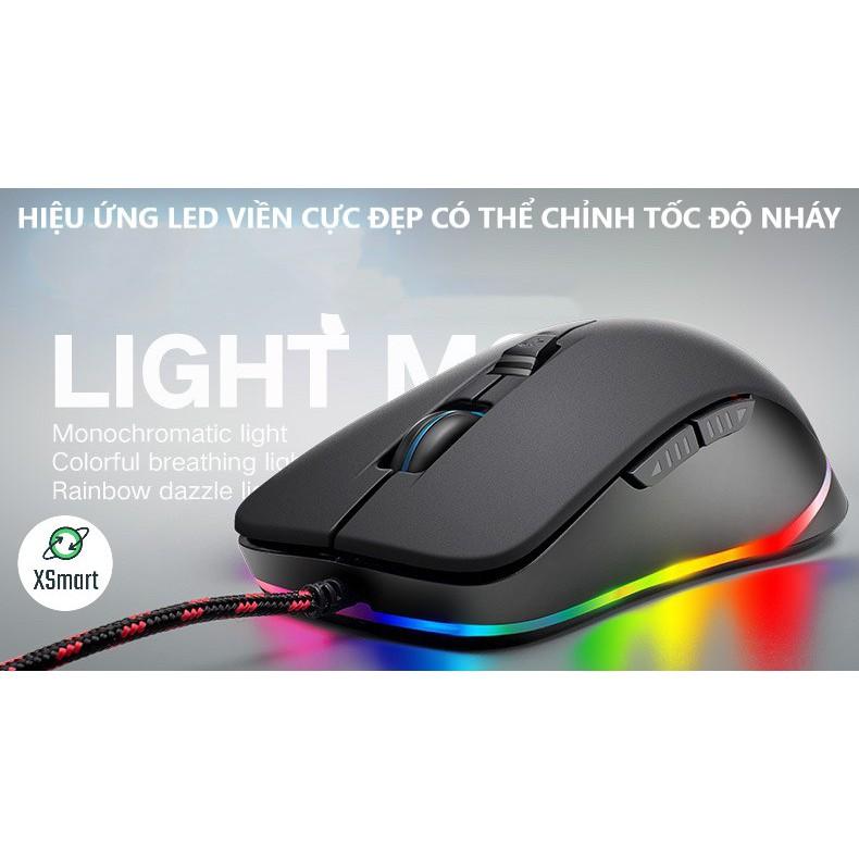 CHUỘT GAMING XSmart FREE WOLF V6 Premium LED RGB, Nhiều Chế Độ Led Khác Nhau, Chơi Mọi Tựa Game Trên Máy Tính, PC, Laptop - Hàng Chính Hãng