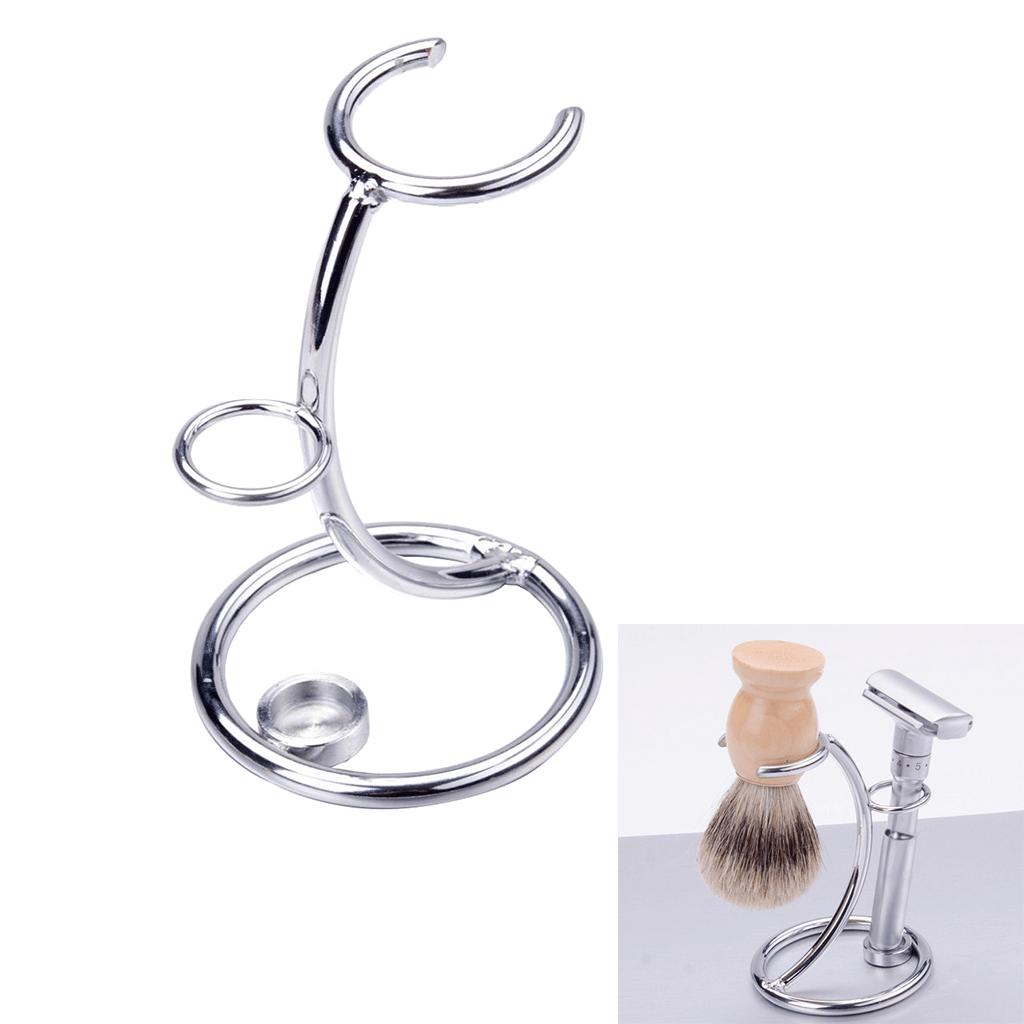 Mens Beard Grooming Set, Wet Shave Kit, Brush Stand Holder