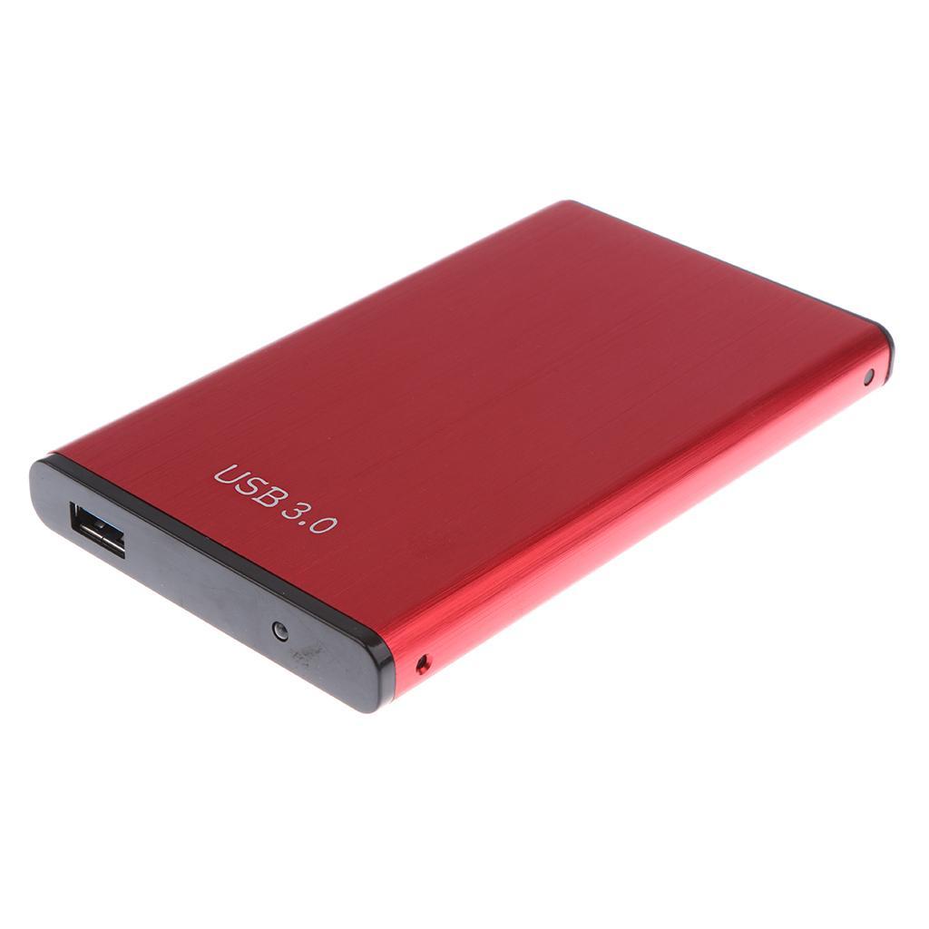 USB3.0 SSD SATA External 2.5" Hard Disk Storage Box Enclosure Case Red