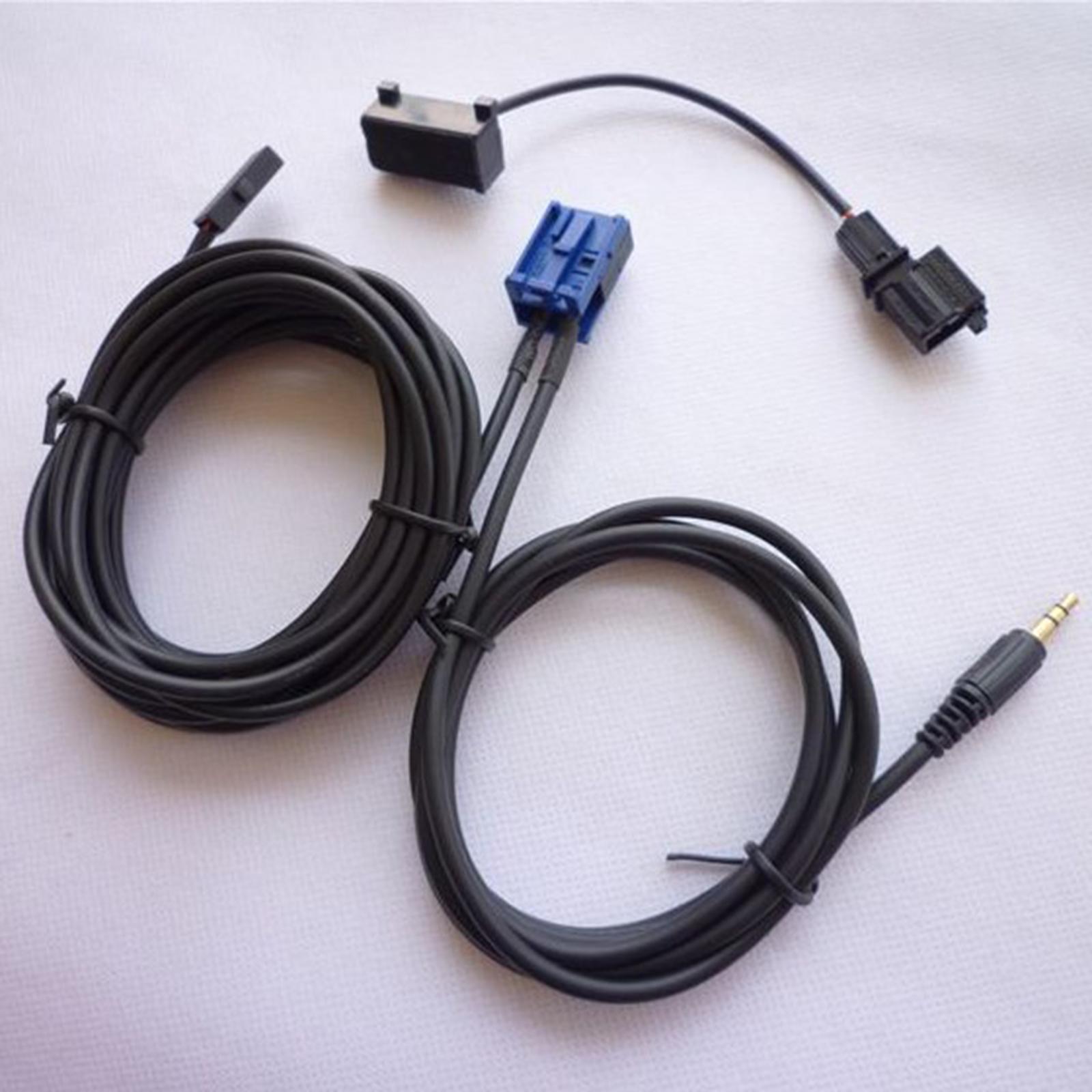 Car 3.5mm AUX Cable with Mic MP3 Audio Adapter Fit for 307