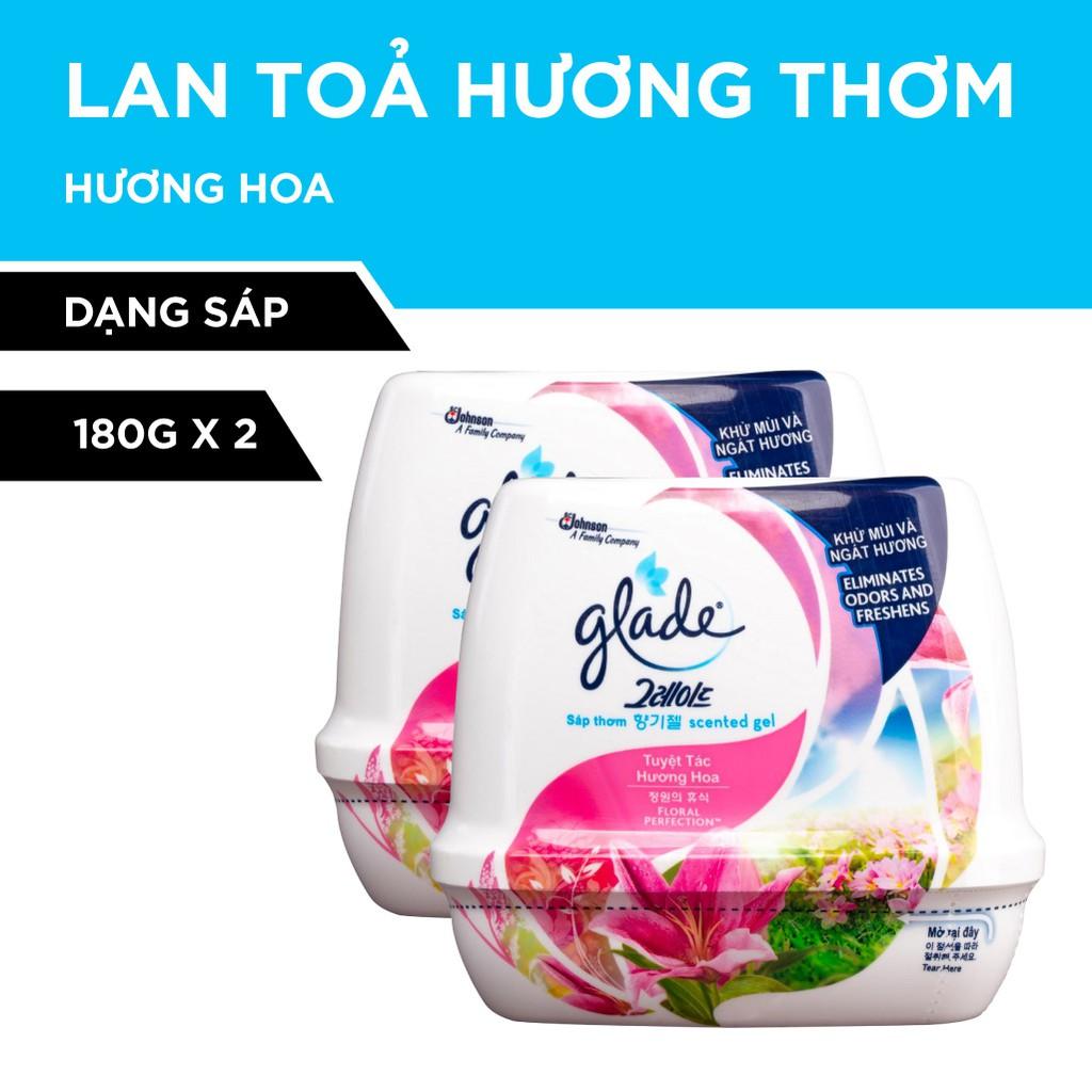 Bộ đôi GLADE Sáp Thơm Hương Cỏ Hoa 180gx2