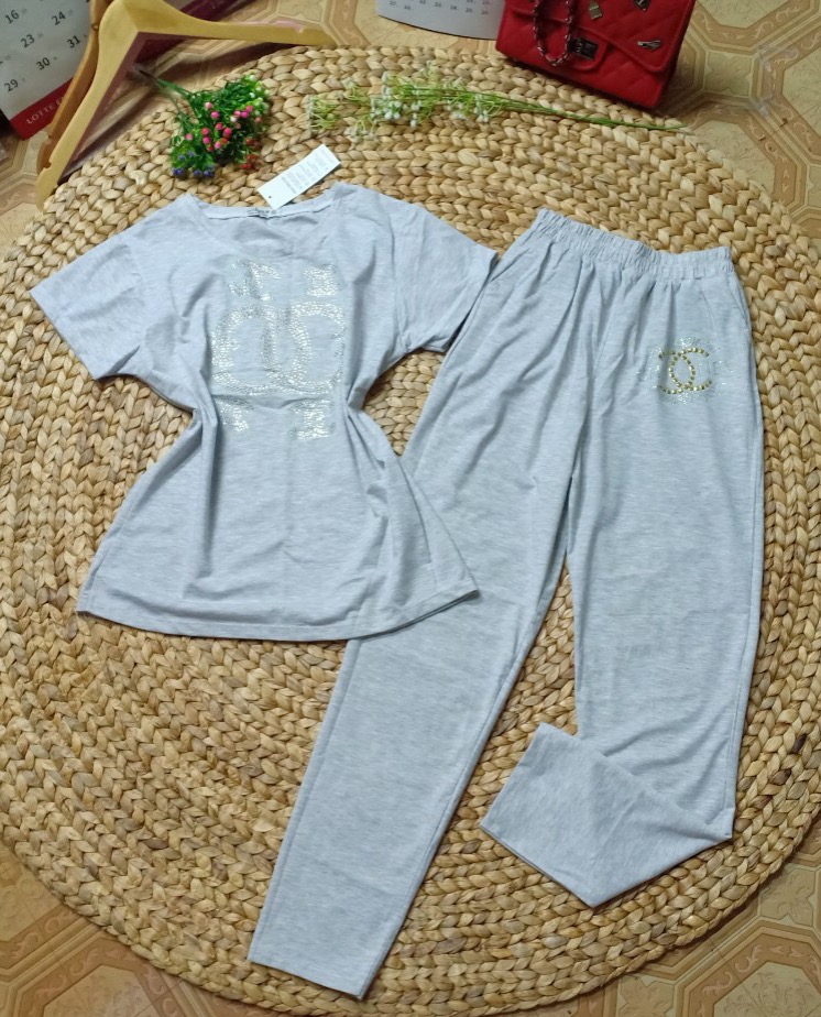 Đồ bộ nữ mặc nhà chất liệu vải thun Cotton 100%, 3 size, 40-70kg vừa, Hình Chim Công