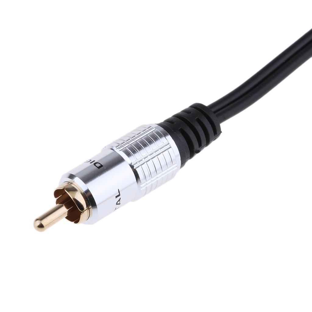 RCA Splitter Adapter Cable 1-Male to 2-Female for Digital Audio / Subwoofer