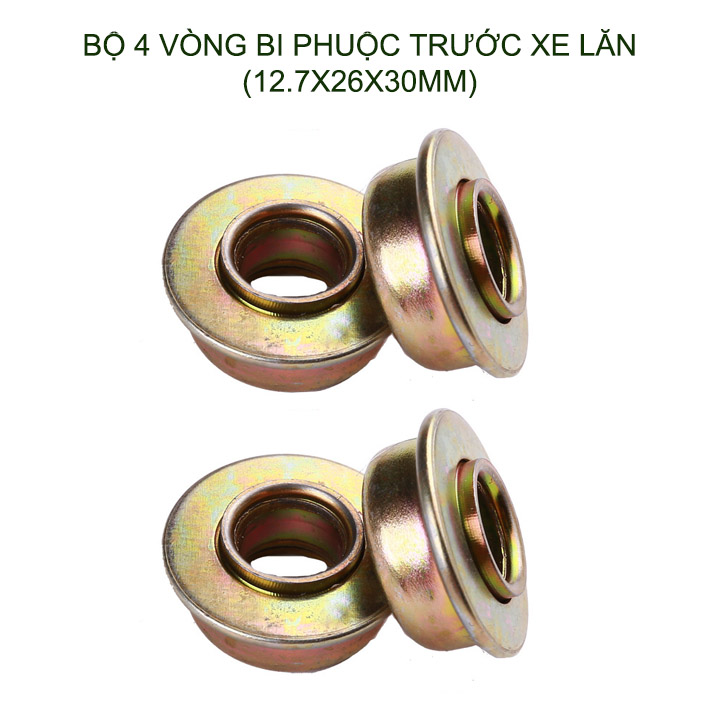 Phụ kiện bộ 4 vòng bi càng trước xe lăn (Phuộc trước), kích thước 12.7x26x30mm