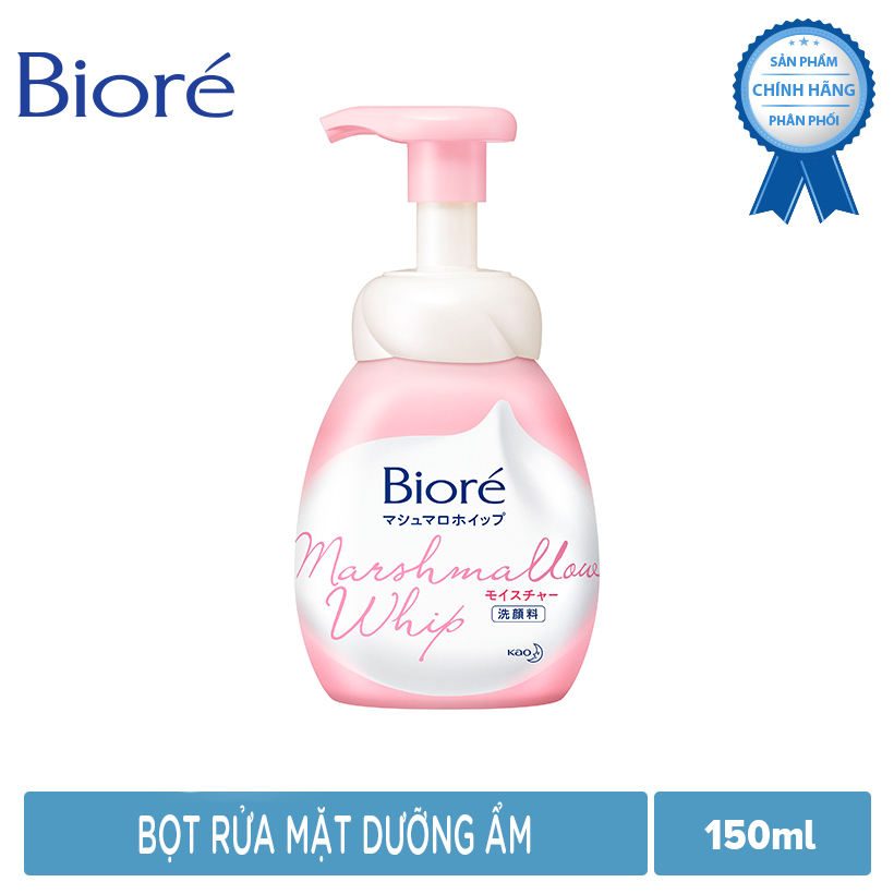 Bọt Rửa Mặt Dưỡng Ẩm -  Biore Marshmallow Whip Moisture 150ml