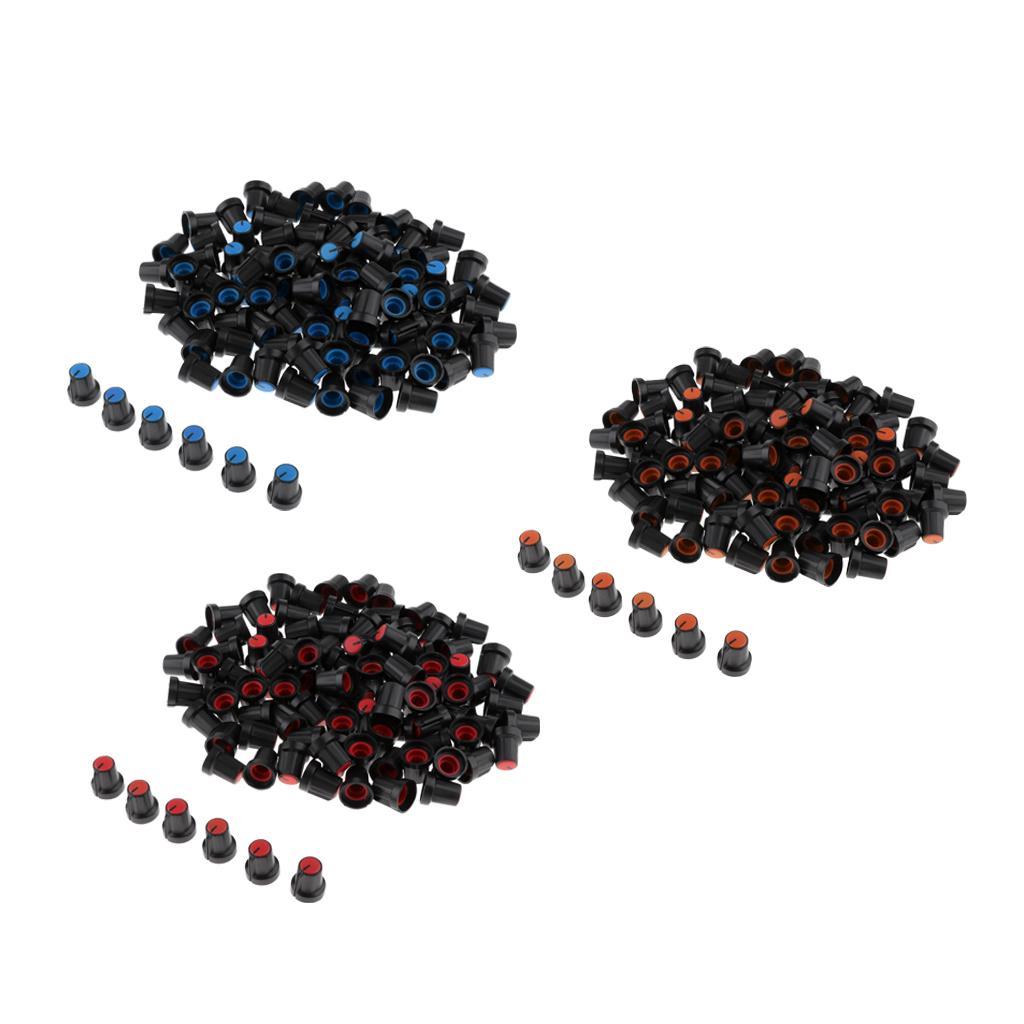 100 Pieces 6mm Potentiometer Control Volume Knobs Mini orange