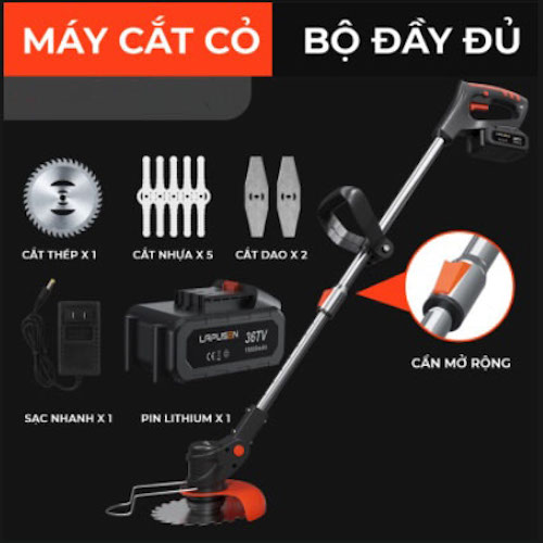 Máy Cắt Cỏ Cầm Tay Pin Lithium KUSEN MOWER GERMAN (Full Box)