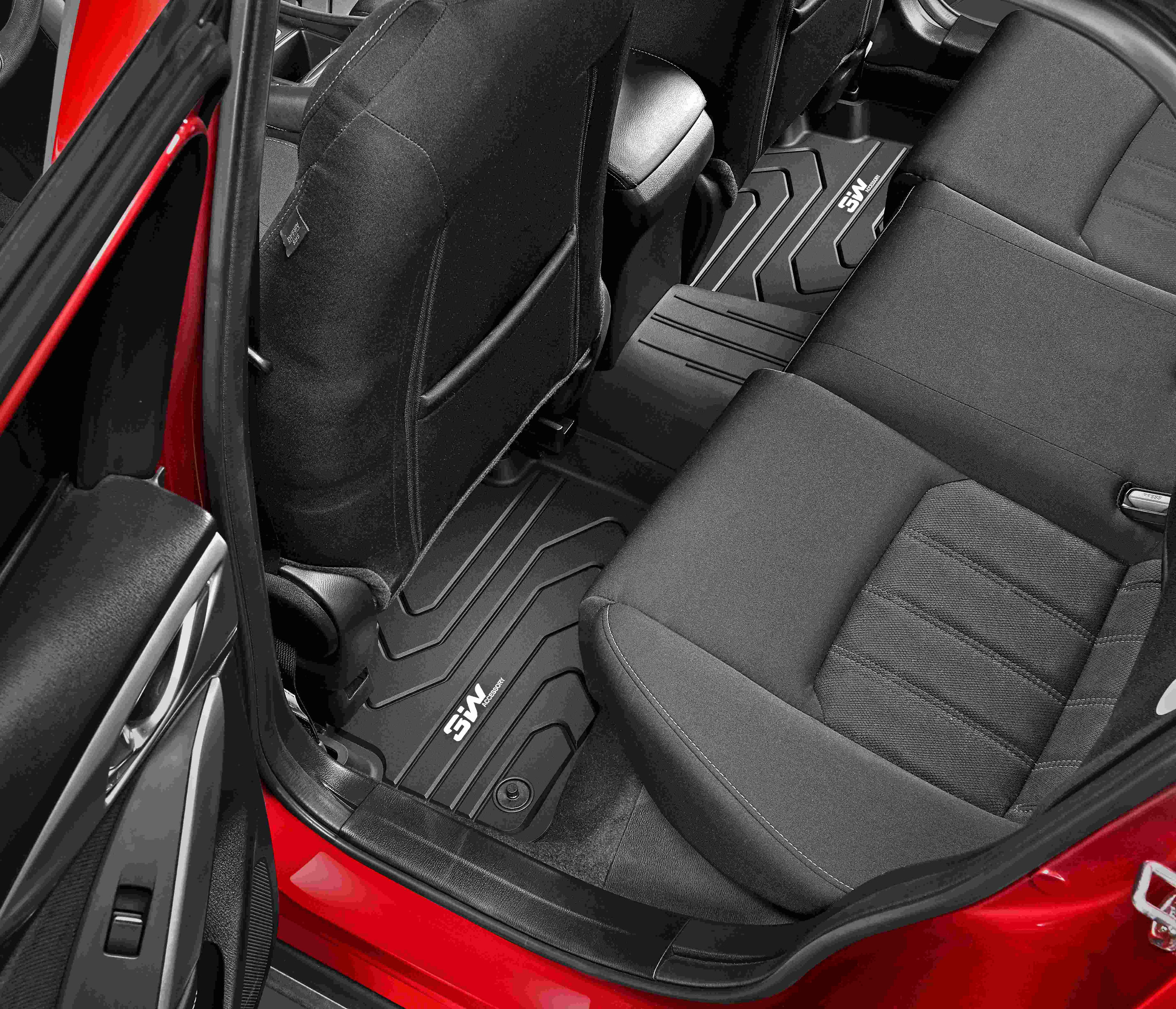 Thảm lót sàn xe ô tô MAZDA 3 AXELA 2013-2019 Nhãn hiệu Macsim 3W chất liệu nhựa TPE đúc khuôn cao cấp - màu đen