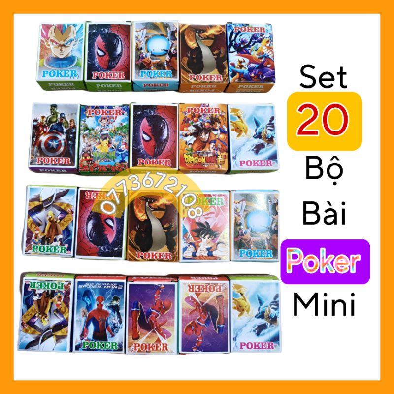 Set 20 bộ bài poker mini cho bé