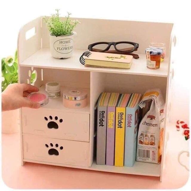 Kệ mỹ phẩm gỗ cao cấp hoạ tiết chân chó siêu đáng yêu