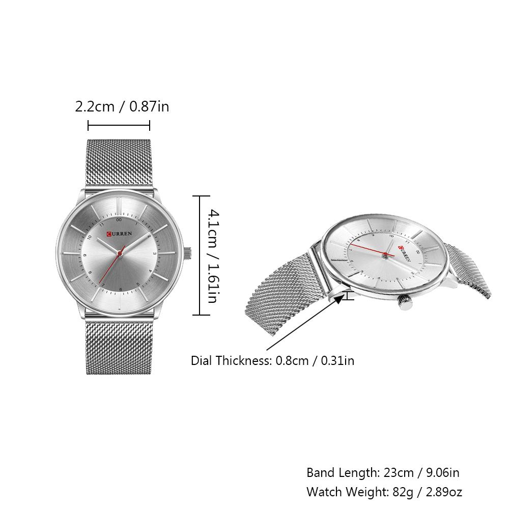 Đồng hồ Thể thao Nam Cadisen Chronograph, Quartz phong cách Doanh nhân chống nước - Bạc
