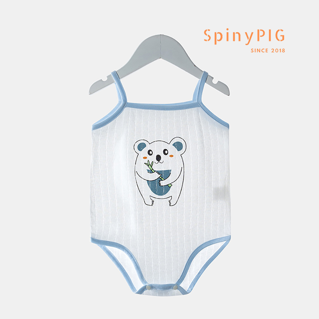 Bộ body cho bé sơ sinh 0-2 tuổi 2 dây cotton thoáng khí dành cho mùa hè thu nhiều họa tiết cho bé trai bé gái