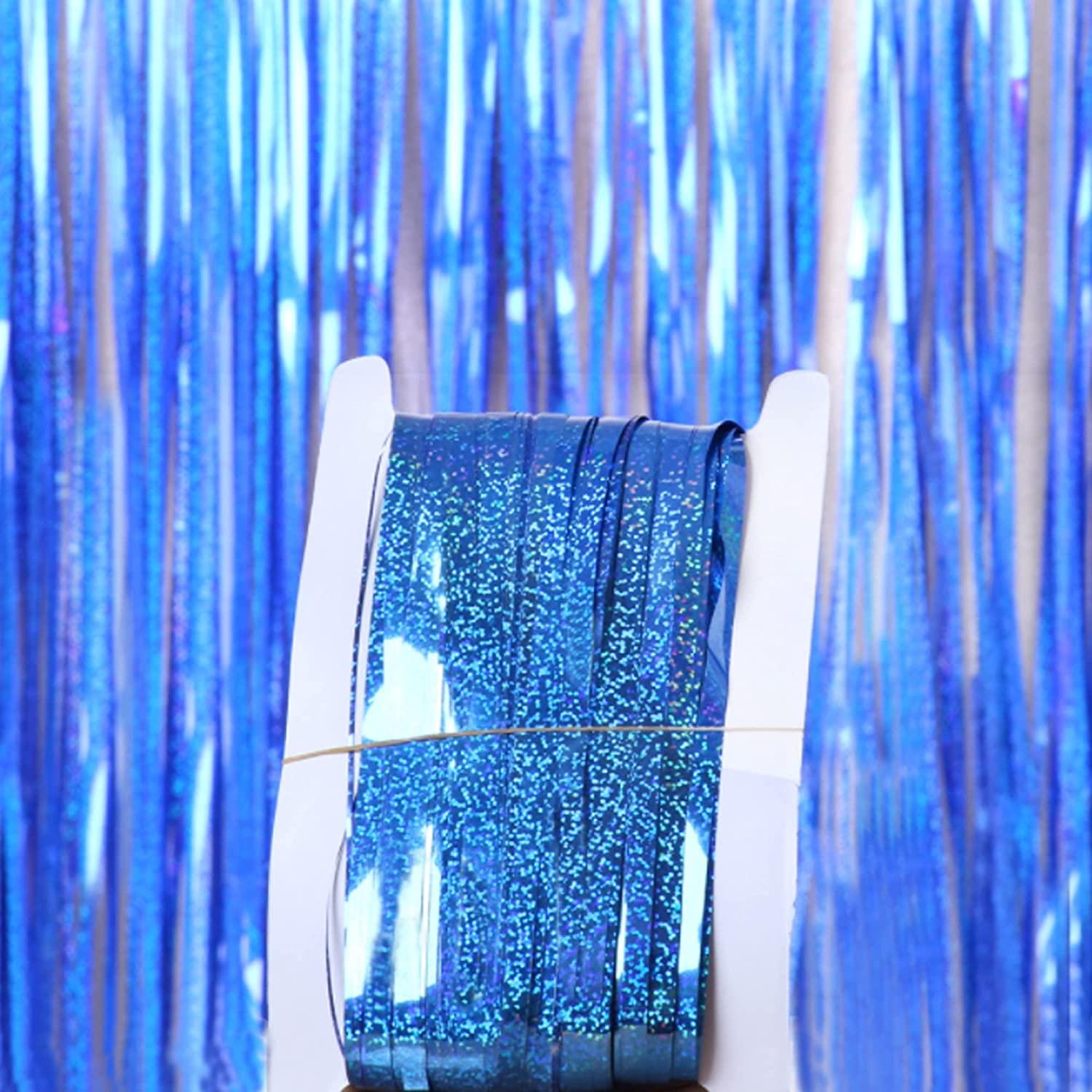 Rèm viền kim loại Rèm viền kim loại sáng bóng Rèm lưới Sequin Rèm kim loại sáng bóng Lung linh cho các bữa tiệc sinh nhật Đám cưới 2 chiếc