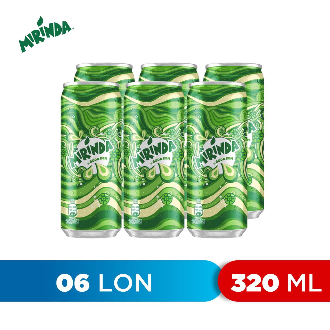 Lốc 6 Lon Nước Ngọt Có Gas Mirinda Soda Kem (320ml/Lon)