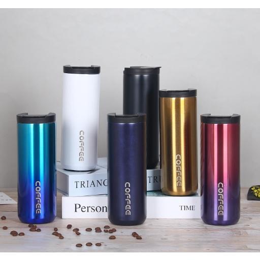 Bình giữ nhiêt nóng lạnh cà phê trà 500 ml màu Gradient cực đẹp - ly uống trà - bình nước giữ nhiệt