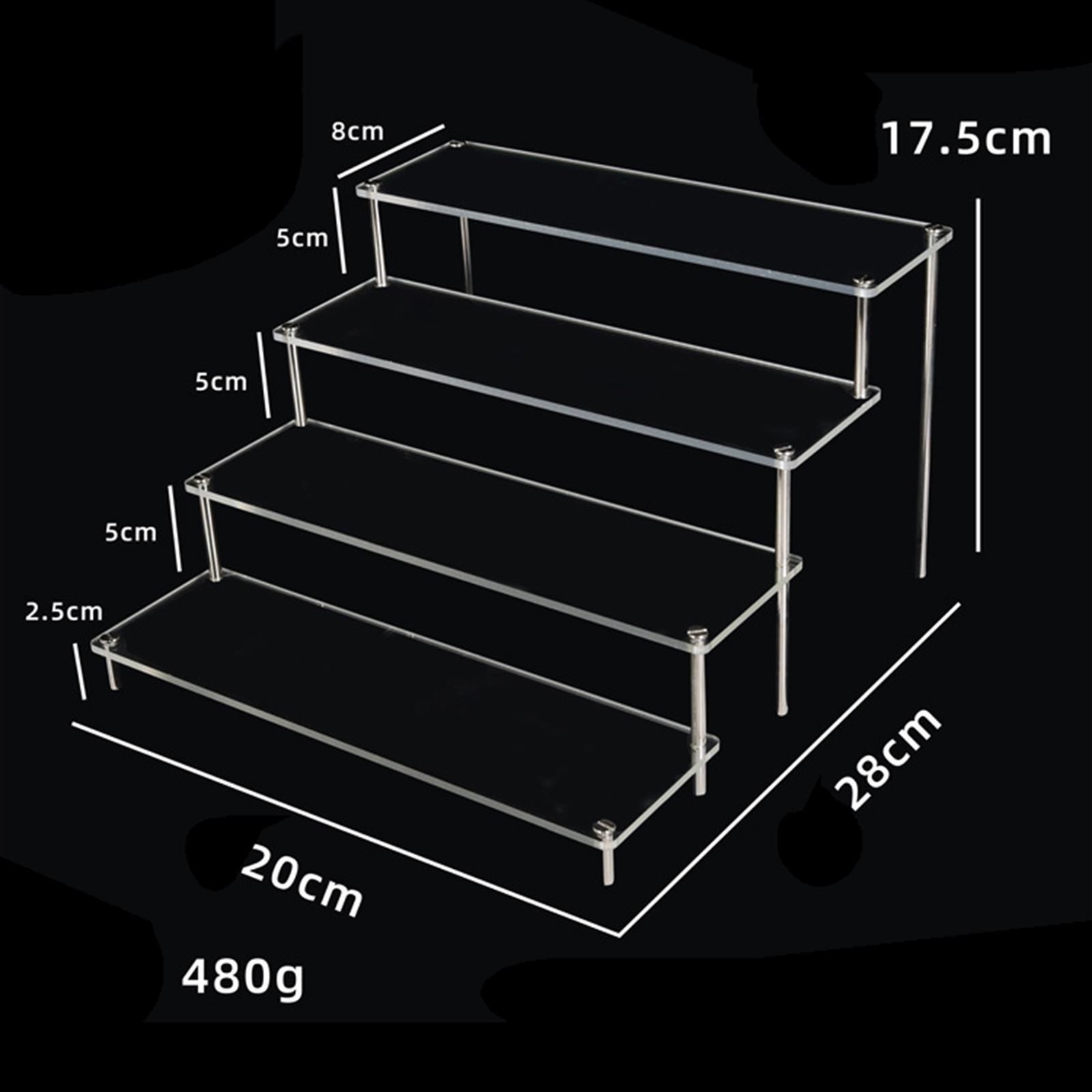 2 Sets Acrylic Display Stand Riser for Jewelry Model Toys Storage Stands
