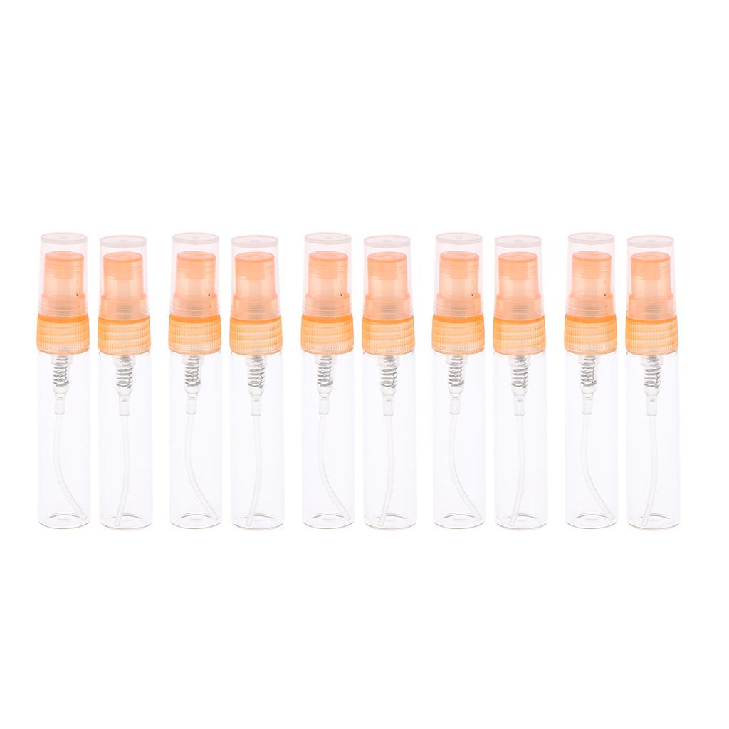 10x Empty 5/10mL Refillable Perfume Bottle Pump Spray Tube Glass Vials 5 ML