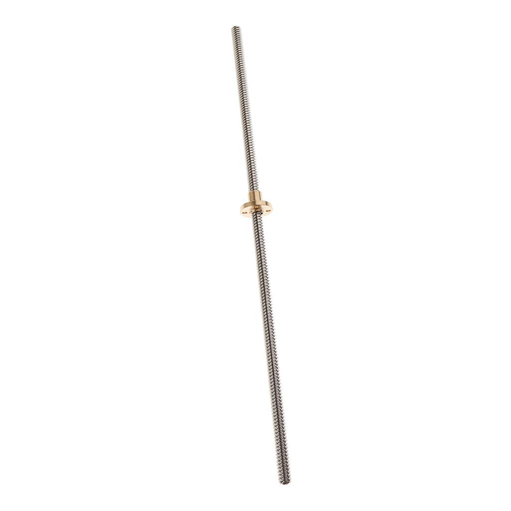 Premium 3D Printer Screw Rod Copper Nut Linear Rail Bar Shaft 330mm for Z Axis