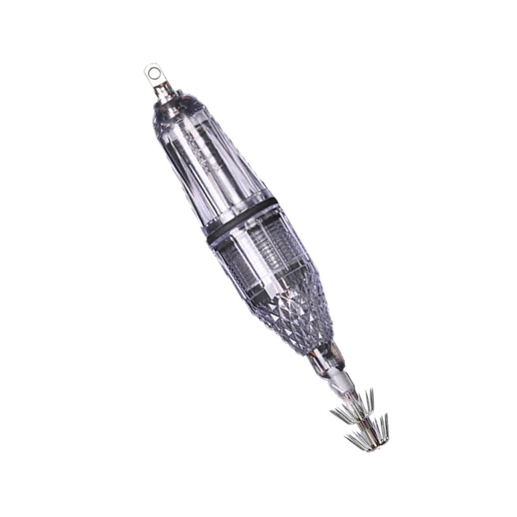 4Pcs Underwater Fishing Light LED Lamp Lure Bait Finder Night Fishing Light with Squid Jig Hook for Shrimp, Prawns, Squid and Fish