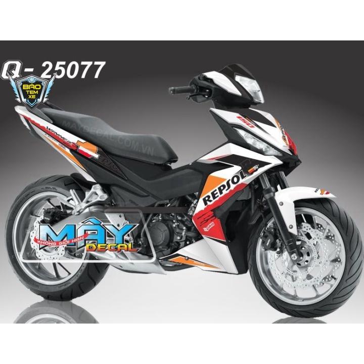 Tem rời dán xe winner Repsol dán xe trắng