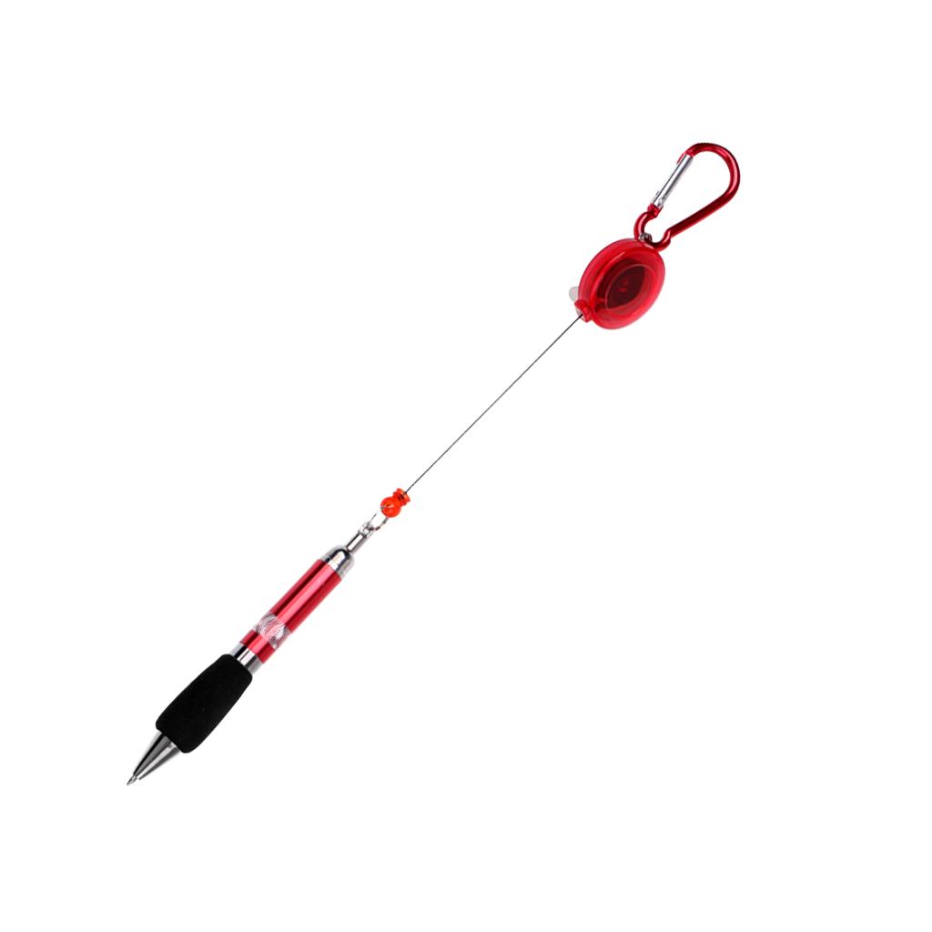 Portable Retractable Golf Scoring Pen Belt Clip with Carabiner Snap Hook