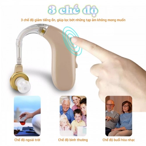 Máy trợ thính không dây pin sạc Axon A-130 - Tặng kèm hộp đựng