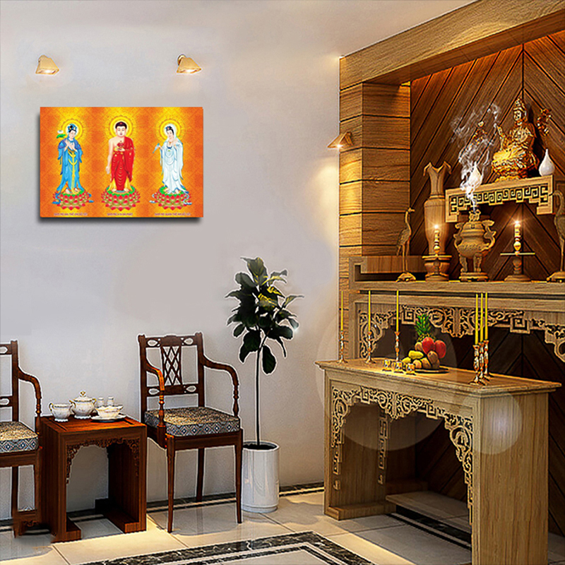 Tranh Phật Giáo Tam Thánh