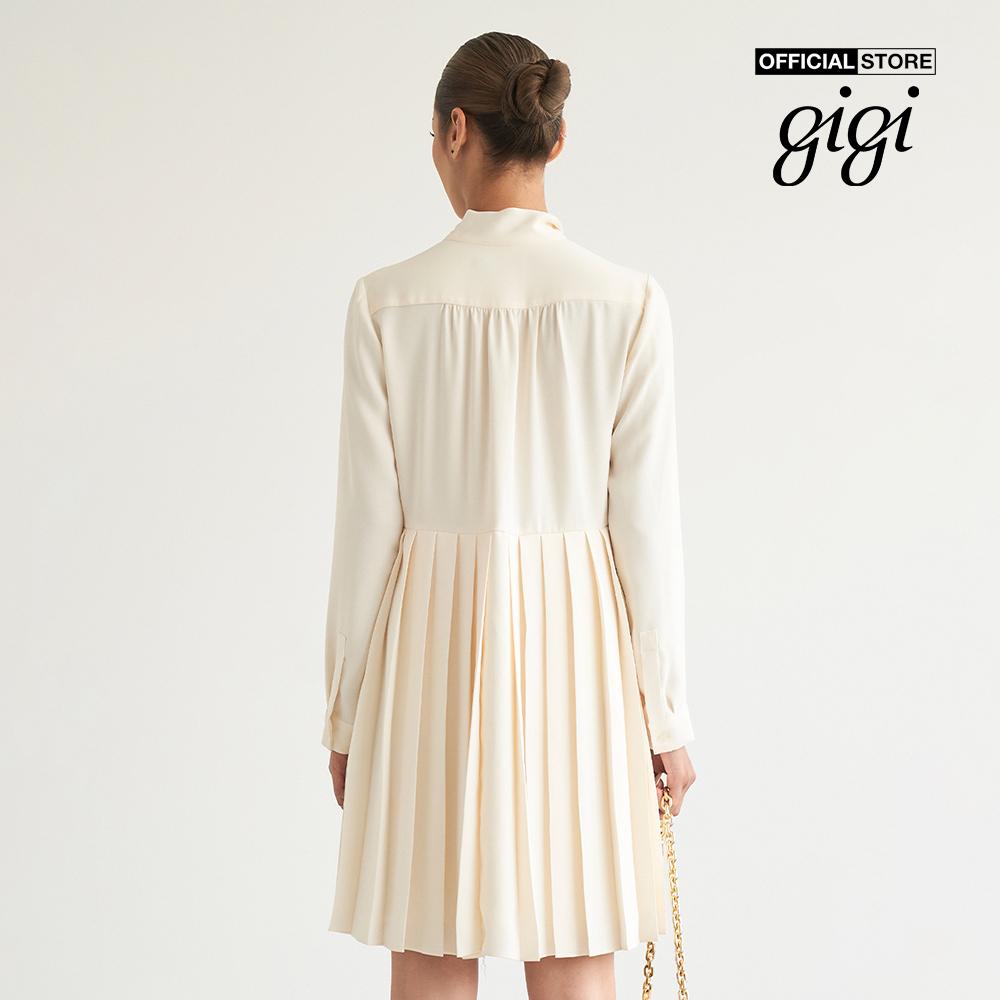 GIGI - Đầm mini tay dài cổ V phối thắt nơ to thời trang G2102D222151