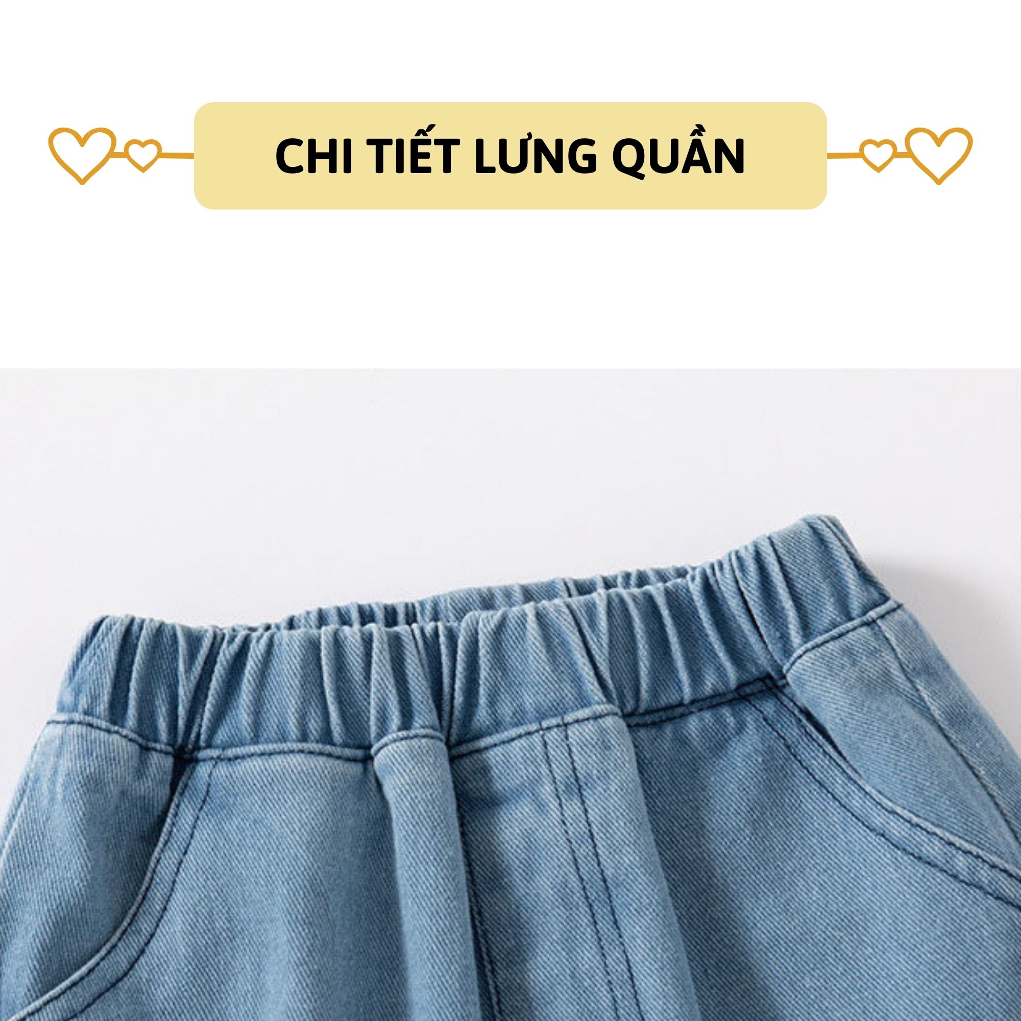 Quần short jean bé trai 27Kids WELLKIDS Quần đùi bò mềm lưng chun nam cho trẻ từ 2-8 tuổi BSJE1