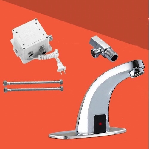Vòi rửa tay cảm biến tự động xả nước 220v hoặc 4 pin AA automatic sensor