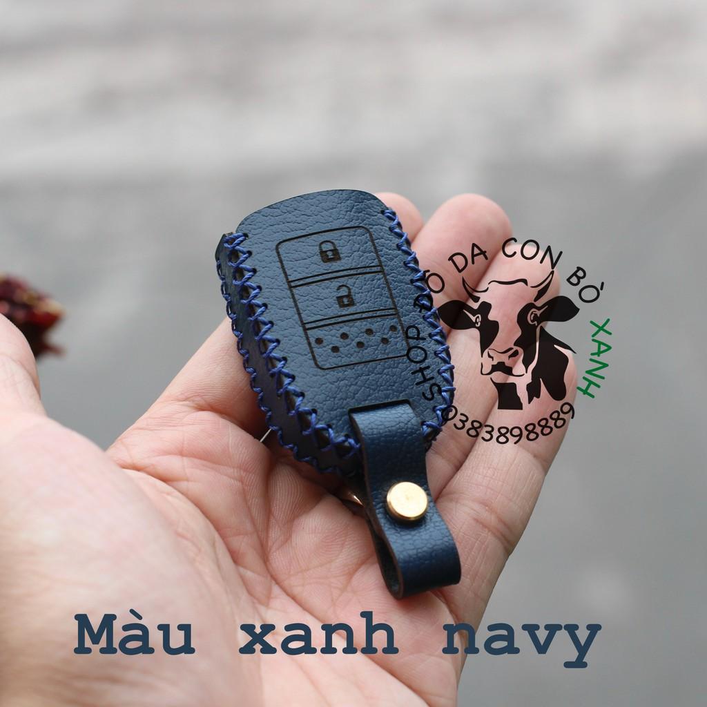 Bao da dành cho chìa khoá Honda Brio, City, Civic 2014-2018 chìa khoá cơ handmade da thật 002