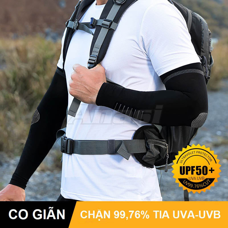 Găng tay chống nắng nam cao cấp Anasi HB61 - Vải dệt kim dày, đàn hồi, mềm mịn